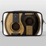 Old And Worn Acoustic Guitars Yin Yang Toiletries Bags Front