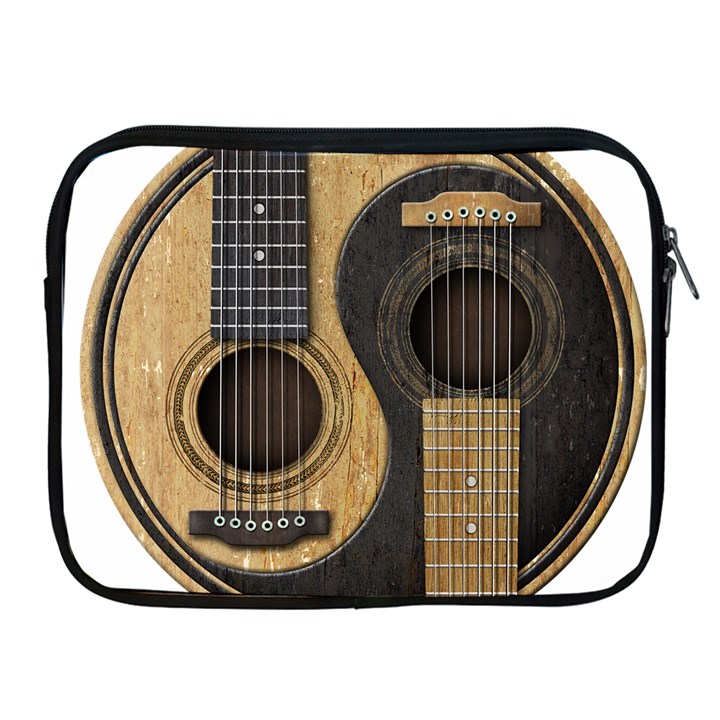 Old And Worn Acoustic Guitars Yin Yang Apple iPad 2/3/4 Zipper Cases