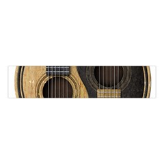 Old And Worn Acoustic Guitars Yin Yang Velvet Scrunchie by JeffBartels