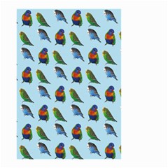 Blue Birds Parrot Pattern Small Garden Flag (two Sides) by paulaoliveiradesign