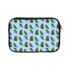 Blue Birds Parrot Pattern Apple Ipad Mini Zipper Cases by paulaoliveiradesign