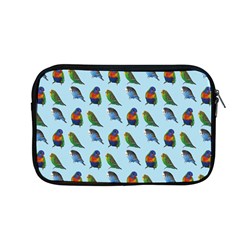 Blue Birds Parrot Pattern Apple Macbook Pro 13  Zipper Case by paulaoliveiradesign