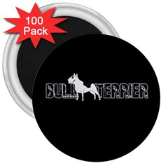 Bull Terrier  3  Magnets (100 Pack) by Valentinaart