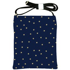 Navy/gold Stars Shoulder Sling Bags by Colorfulart23