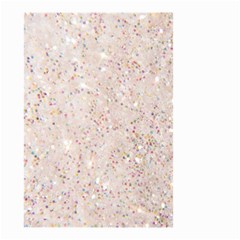 White Sparkle Glitter Pattern Small Garden Flag (two Sides) by paulaoliveiradesign