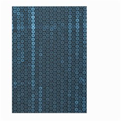 Blue Sparkly Sequin Texture Large Garden Flag (two Sides) by paulaoliveiradesign