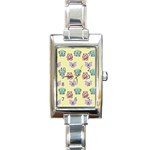 Animals Pastel Children Colorful Rectangle Italian Charm Watch Front