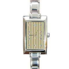 Elegant Stripes Rectangle Italian Charm Watch by Colorfulart23