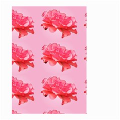 Pink Floral Pattern Small Garden Flag (two Sides) by paulaoliveiradesign