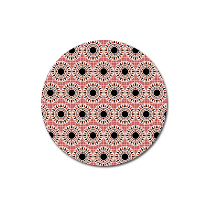 Black Stars Pattern Magnet 3  (Round)