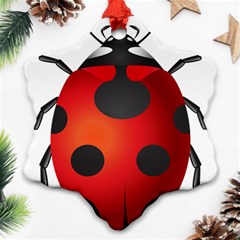 Ladybug Insects Ornament (snowflake) by BangZart