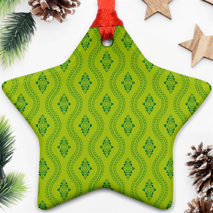 Decorative green pattern background  Ornament (Star)