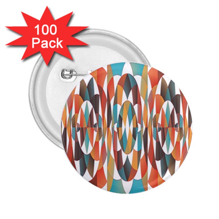 Colorful Geometric Abstract 2.25  Buttons (100 pack) 