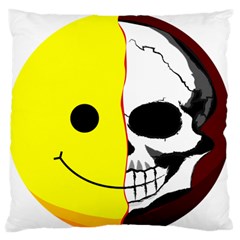 Skull Behind Your Smile Large Flano Cushion Case (two Sides) by BangZart