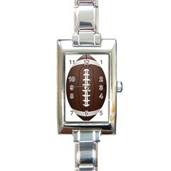 Football Ball Rectangle Italian Charm Watch by BangZart