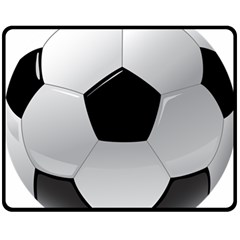 Soccer Ball Double Sided Fleece Blanket (medium)  by BangZart