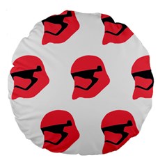 Stormtroper Pattern  Large 18  Premium Flano Round Cushions by paulaoliveiradesign