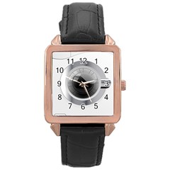 White Washing Machine Rose Gold Leather Watch  by BangZart