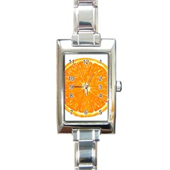 Orange Slice Rectangle Italian Charm Watch by BangZart