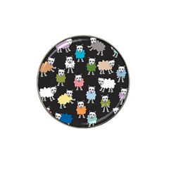 Sheep Cartoon Colorful Black Pink Hat Clip Ball Marker (10 Pack) by BangZart