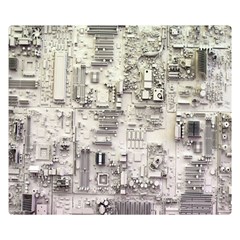 White Technology Circuit Board Electronic Computer Double Sided Flano Blanket (small)  by BangZart