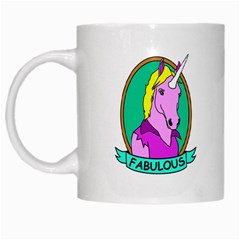 Fabulous Unicorn White Coffee Mug by derpfudge