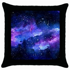 Galaxy Throw Pillow Case (black) by Kathrinlegg