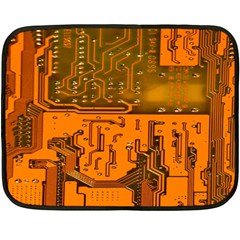 Circuit Board Pattern Fleece Blanket (mini) by BangZart