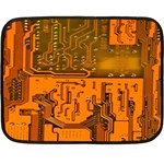 Circuit Board Pattern Fleece Blanket (Mini) 35 x27  Blanket