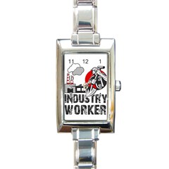 Industry Worker  Rectangle Italian Charm Watch by Valentinaart