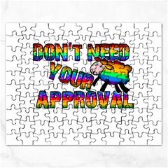 Dont Need Your Approval Rectangular Jigsaw Puzzl by Valentinaart