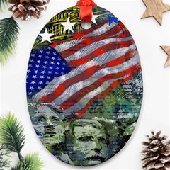 Usa United States Of America Images Independence Day Oval Ornament (two Sides) by BangZart