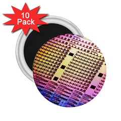 Optics Electronics Machine Technology Circuit Electronic Computer Technics Detail Psychedelic Abstra 2 25  Magnets (10 Pack)  by BangZart