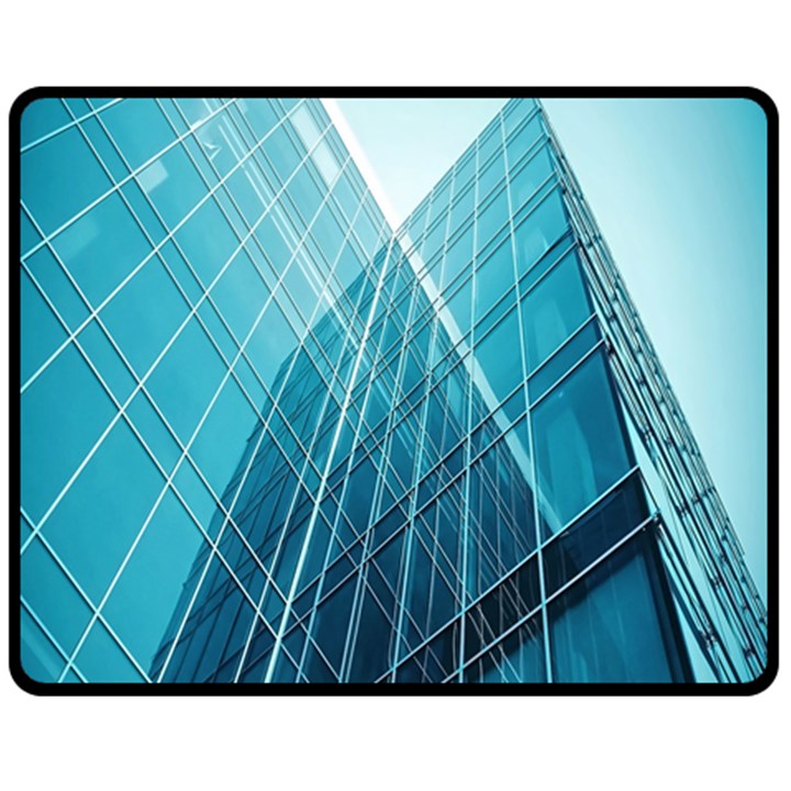 Glass Bulding Fleece Blanket (Medium) 