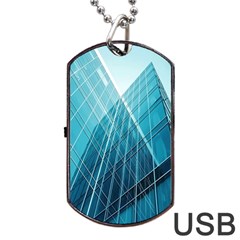 Glass Bulding Dog Tag Usb Flash (one Side) by BangZart