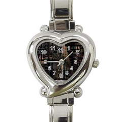 Blacktechnology Circuit Board Electronic Computer Heart Italian Charm Watch by BangZart