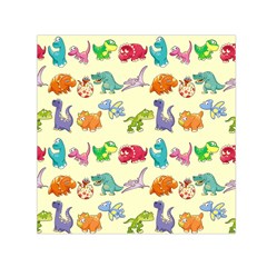 Group Of Funny Dinosaurs Graphic Small Satin Scarf (square) by BangZart