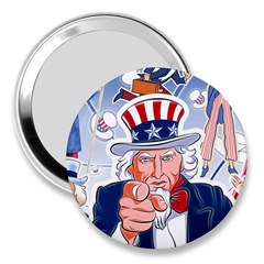 Independence Day United States Of America 3  Handbag Mirrors by BangZart