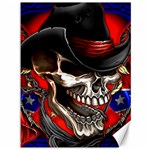 Confederate Flag Usa America United States Csa Civil War Rebel Dixie Military Poster Skull Canvas 36  x 48   35.26 x46.15  Canvas - 1