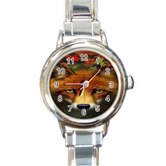 Fox Round Italian Charm Watch by BangZart