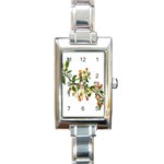 Apple Branch Deciduous Fruit Rectangle Italian Charm Watch Front