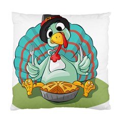 Pie Turkey Eating Fork Knife Hat Standard Cushion Case (two Sides) by Nexatart