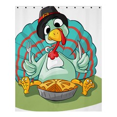 Pie Turkey Eating Fork Knife Hat Shower Curtain 60  X 72  (medium)  by Nexatart