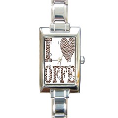 Love Heart Romance Passion Rectangle Italian Charm Watch by Nexatart