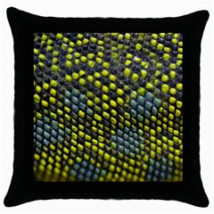 Lizard Animal Skin Throw Pillow Case (black) by BangZart