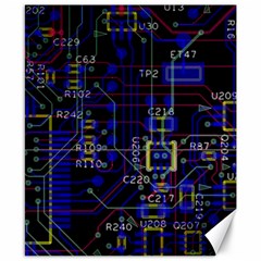 Technology Circuit Board Layout Canvas 8  X 10  by BangZart