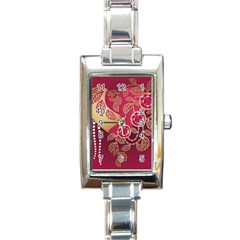 Love Heart Rectangle Italian Charm Watch by BangZart