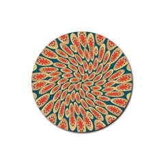 Stars Twirl Rubber Coaster (round)  by linceazul