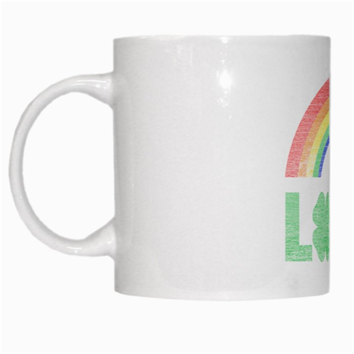 Irish Rainbow Vintage Love White Coffee Mug