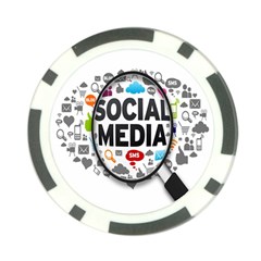 Social Media Computer Internet Typography Text Poster Poker Chip Card Guard (10 Pack) by BangZart